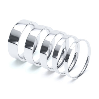 Gents Plain Flat Court Profile Wedding Band