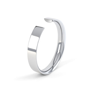 Ladies Plain Flat Court Profile Wedding Band