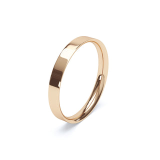Ladies Plain Flat Court Profile Wedding Band