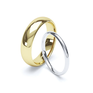 Ladies Plain Low Court Profile Wedding Band