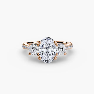 Three-Stone with Pavé Band