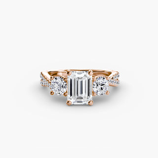 Three-Stone with Pavé Band 2