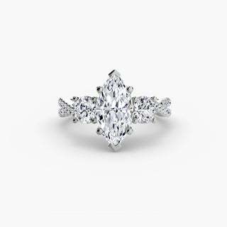 Three-Stone with Pavé Band 2