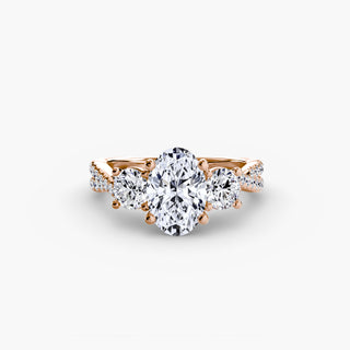 Three-Stone with Pavé Band 2