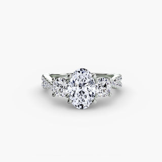 Three-Stone with Pavé Band 2
