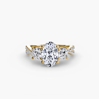 Three-Stone with Pavé Band 2