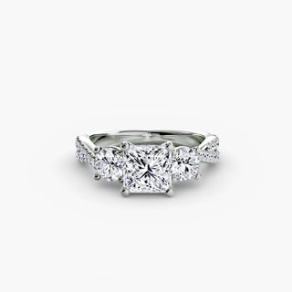 Three-Stone with Pavé Band 2