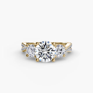 Three-Stone with Pavé Band 2