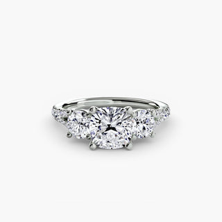 Three-Stone with Pavé Band 3