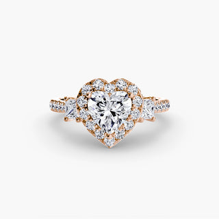 Three-Stone Ring with Halo 2