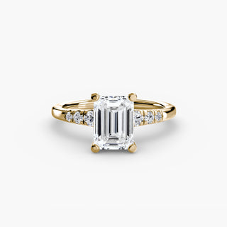Solitaire with Shoulder Accents