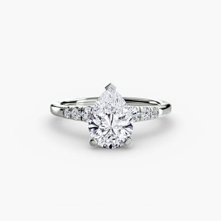 Solitaire with Shoulder Accents