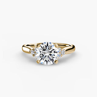 Solitaire with Cluster Shoulders 2