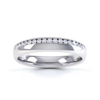 SIngle Channel Offset Full Diamond Eternity Ring