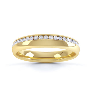 SIngle Channel Offset Full Diamond Eternity Ring